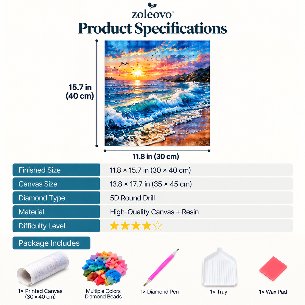 zolvovo™ Ocean Wave Diamond Painting Kit