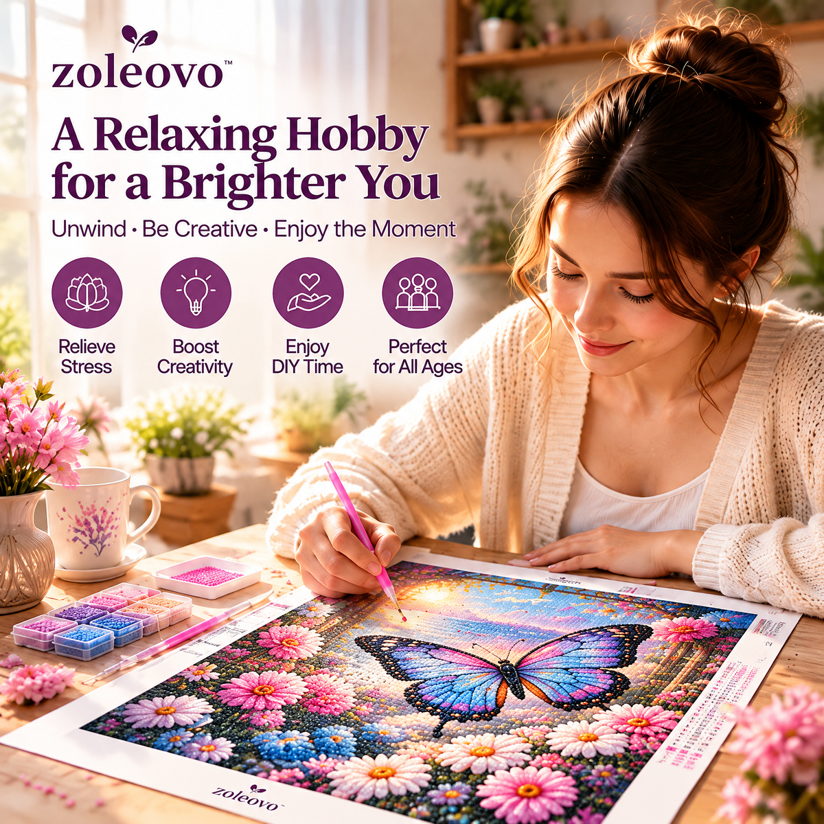 zolvovo™ Fantasy Butterfly Diamond Painting Kit for Adults