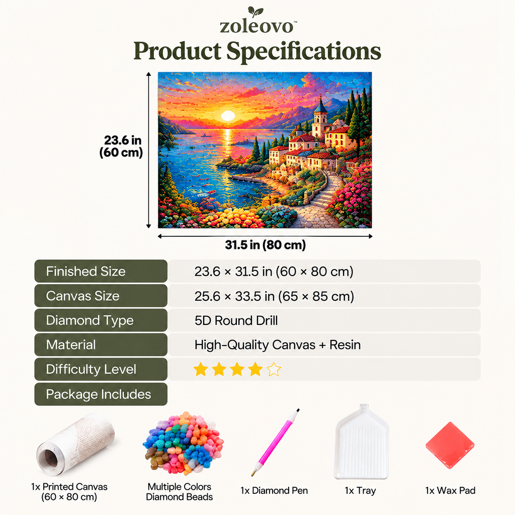 zolvovo™ Large Wall Art Diamond Painting Kit for Adults