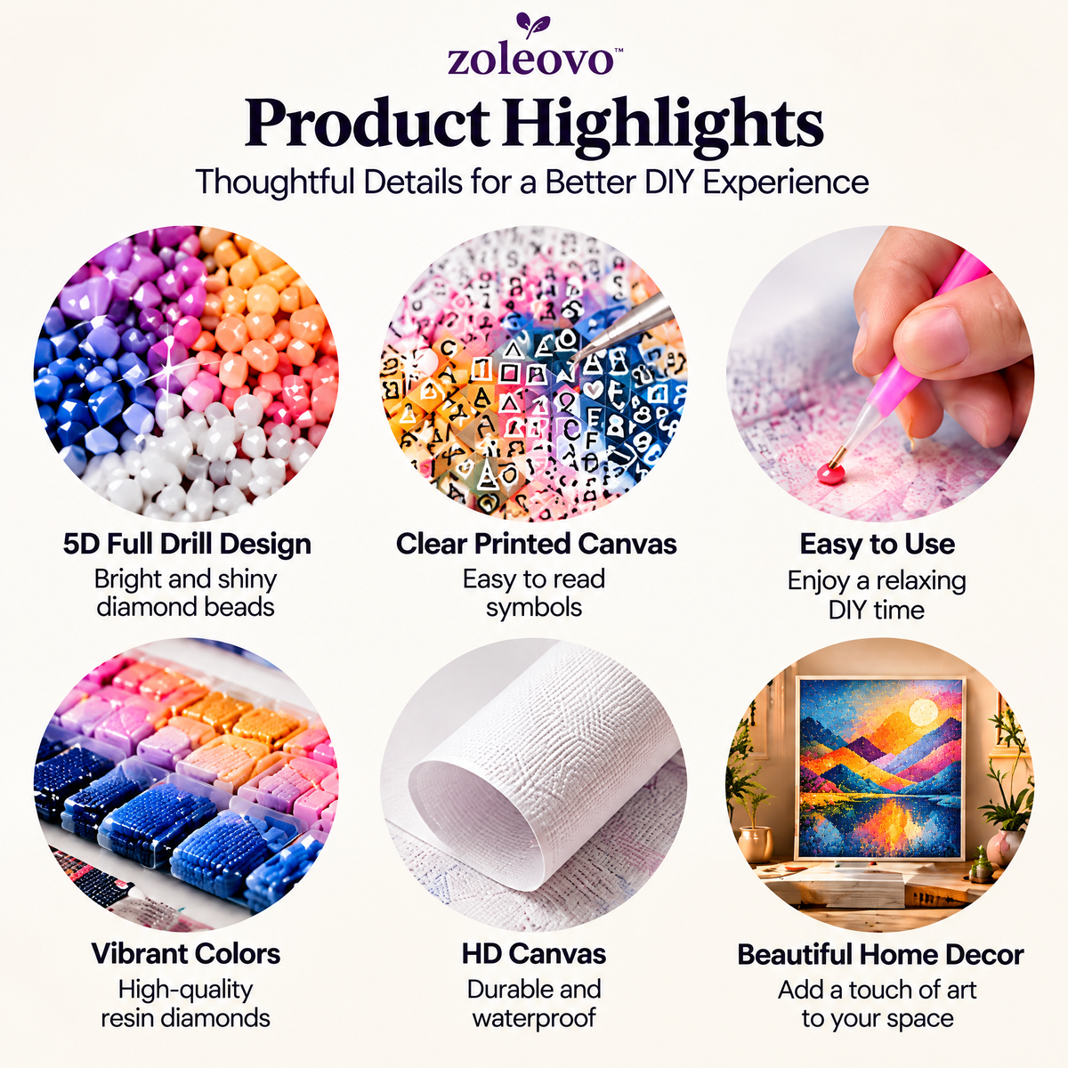 zolvovo™ Abstract Color Diamond Painting Kit