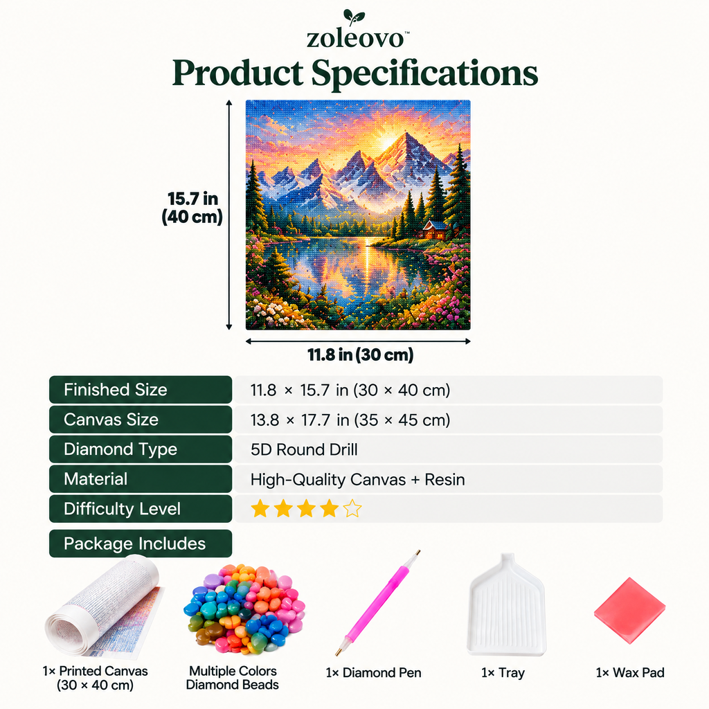 zolvovo™ Mountain Landscape Diamond Painting Kit
