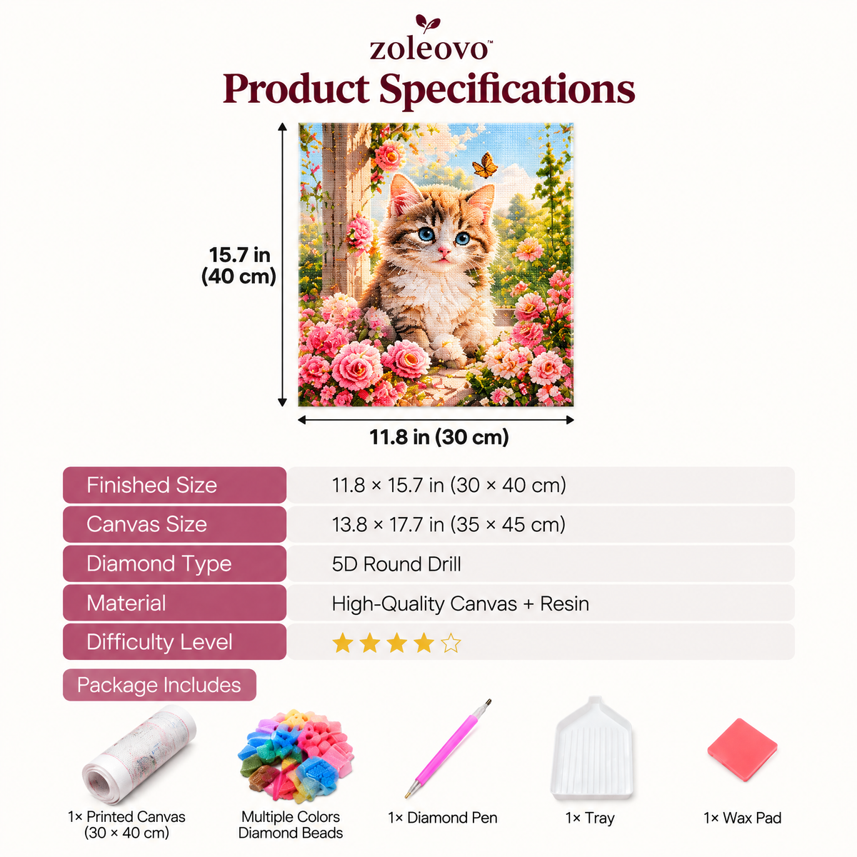 zolvovo™ Custom Style Pet Portrait Diamond Painting Kit for Adults
