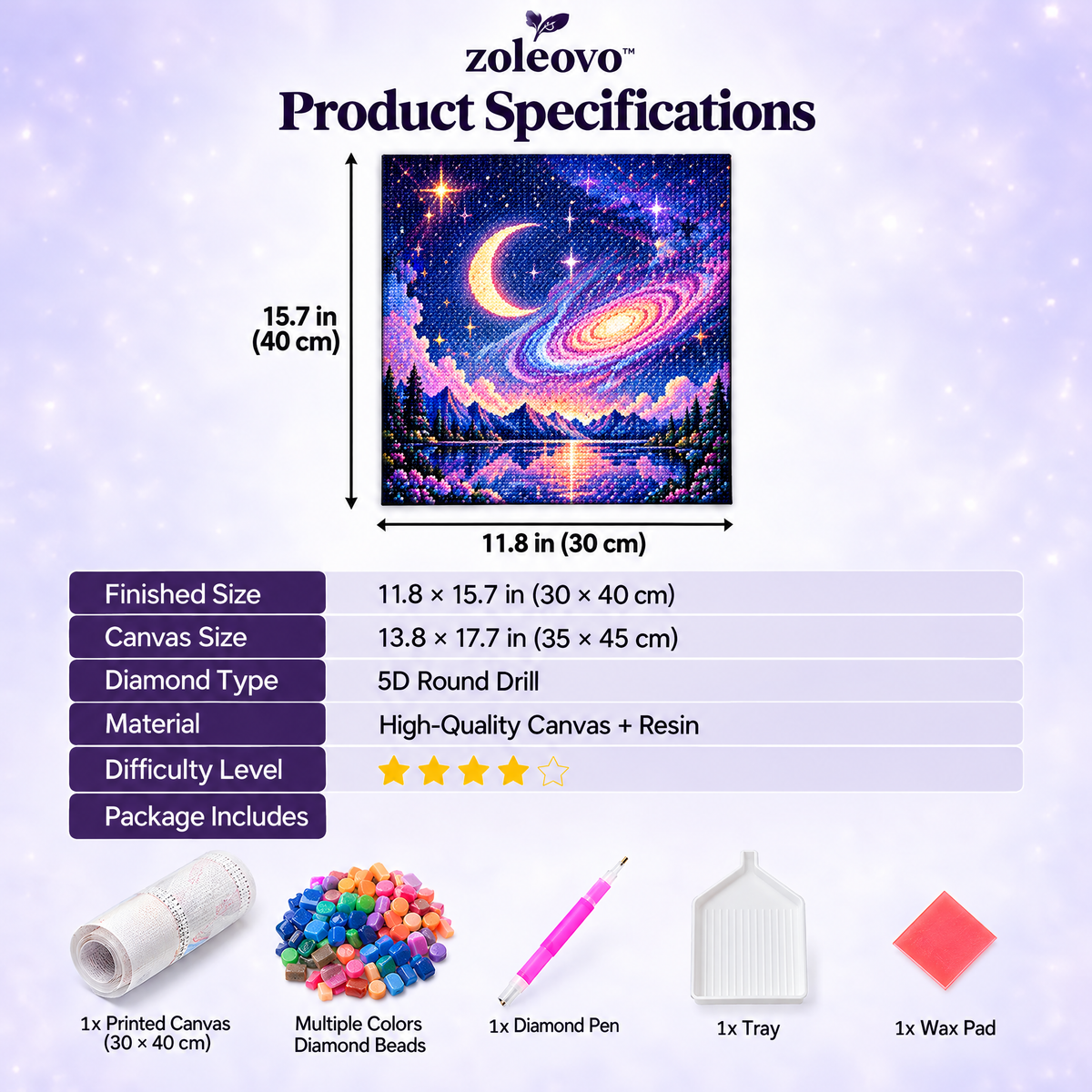 zolvovo™ Dreamy Galaxy Diamond Painting Kit
