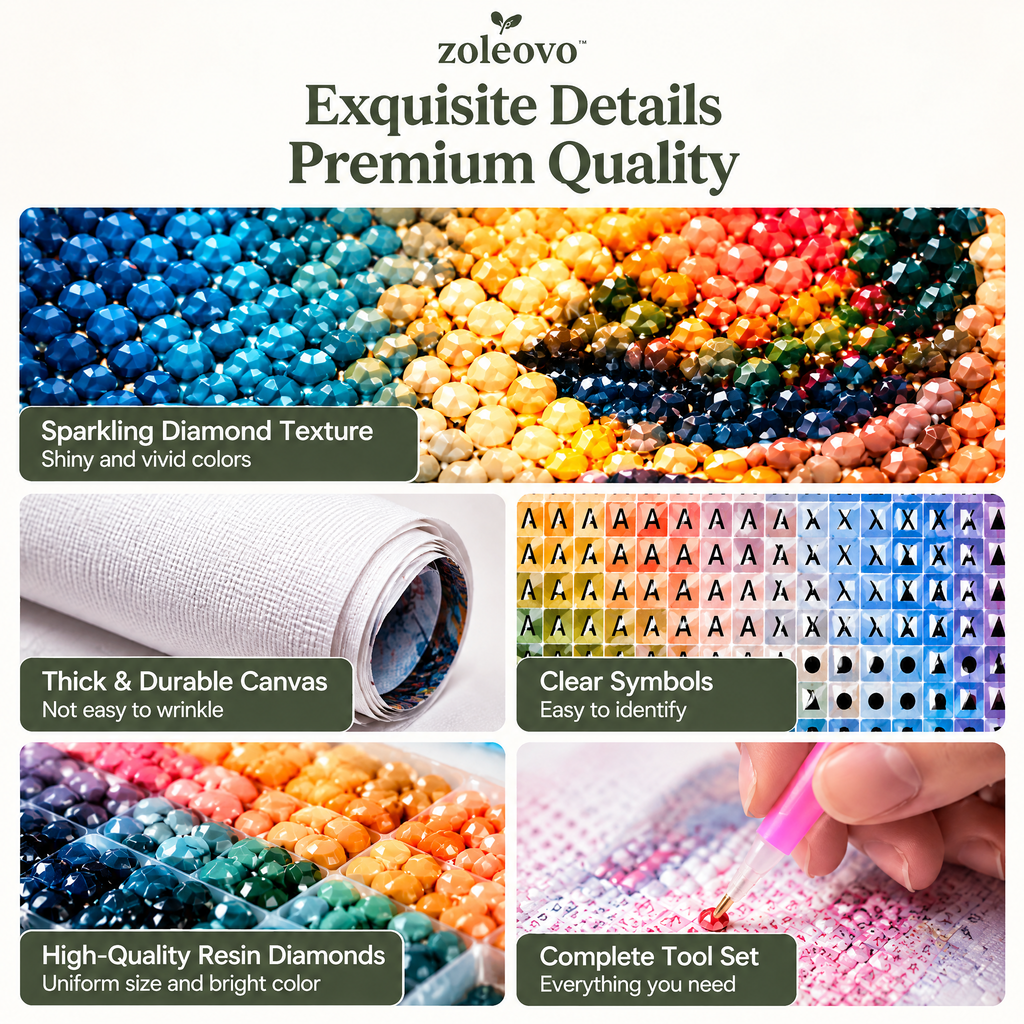 zolvovo™ Large Wall Art Diamond Painting Kit for Adults