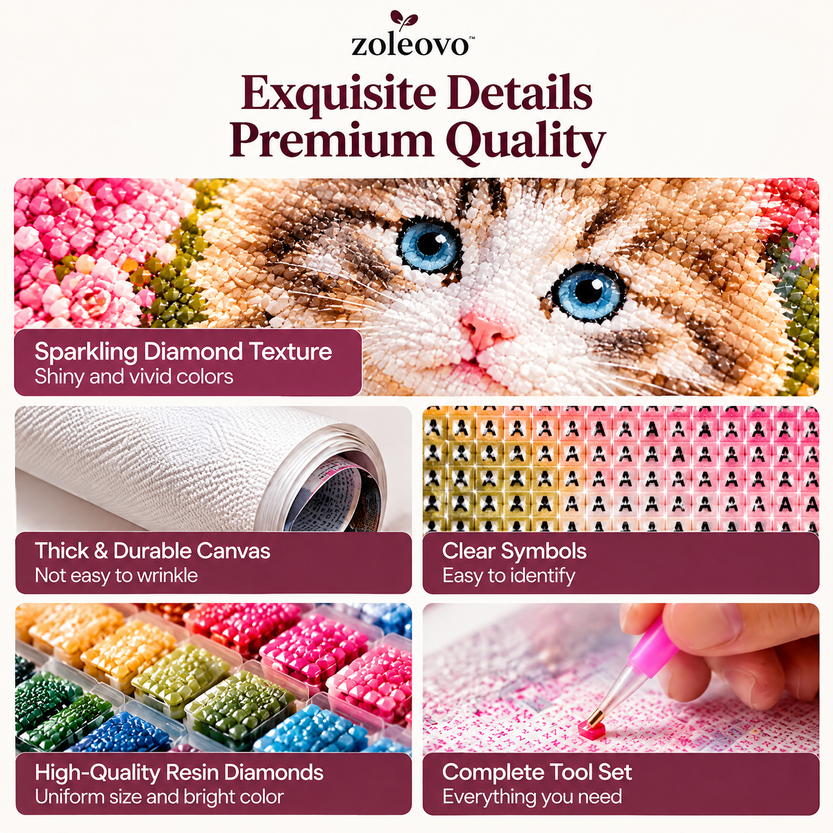zolvovo™ Custom Style Pet Portrait Diamond Painting Kit for Adults