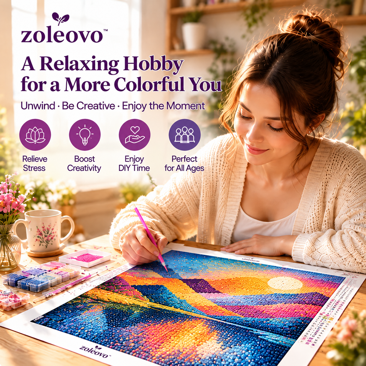 zolvovo™ Abstract Color Diamond Painting Kit
