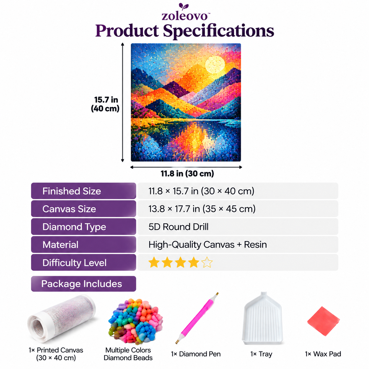 zolvovo™ Abstract Color Diamond Painting Kit