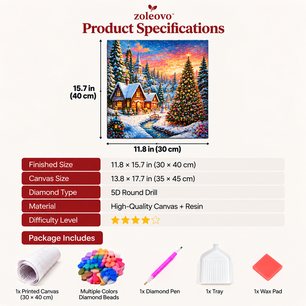 zolvovo™ Holiday Christmas Diamond Painting Kit