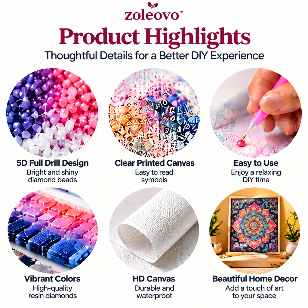 zolvovo™ Mandala Diamond Painting Kit for Adults