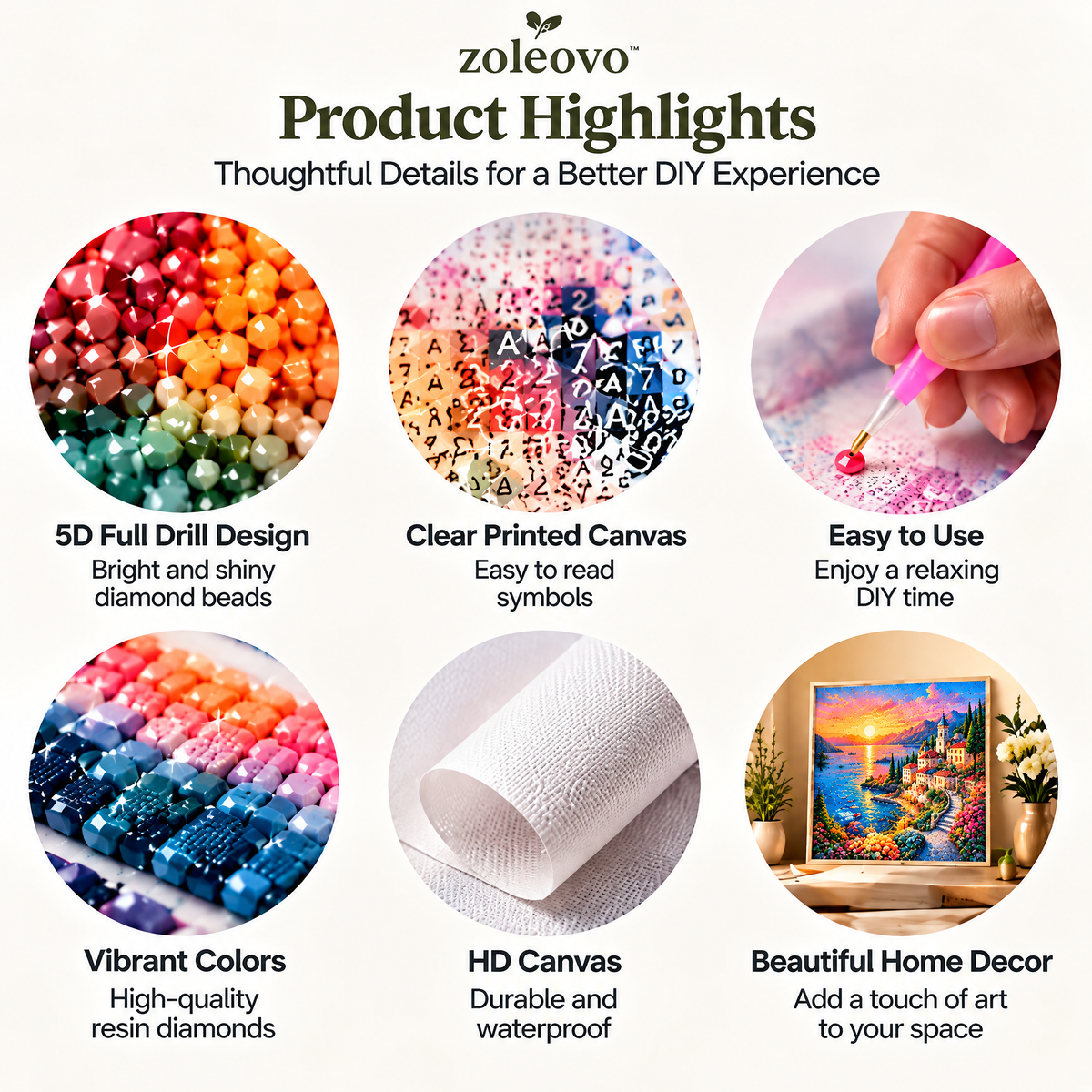zolvovo™ Large Wall Art Diamond Painting Kit for Adults