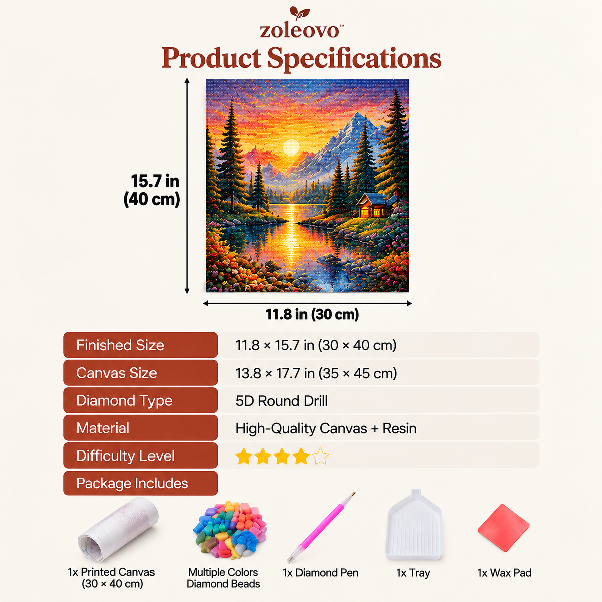 zolvovo™ Sunset Forest Diamond Painting Kit