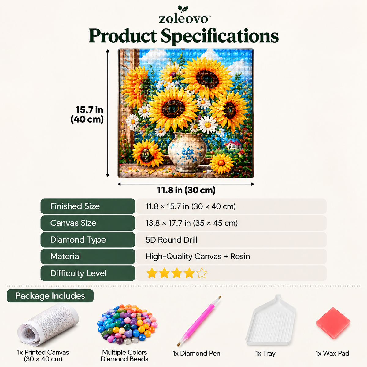 zolvovo™ Elegant Flower Vase Diamond Painting Kit